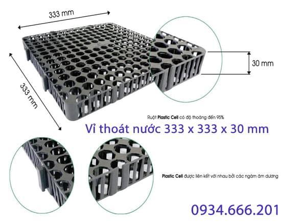 Vỉ nhựa thoát nước thi công cho các dự án hạ tầng và cảnh quan